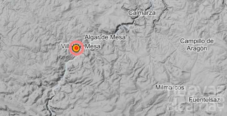 Registrado un terremoto en Villel de Mesa