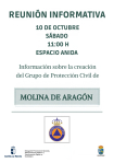 Molina de Aragón acogerá una reunión informativa sobre la creación de un grupo de Protección Civil