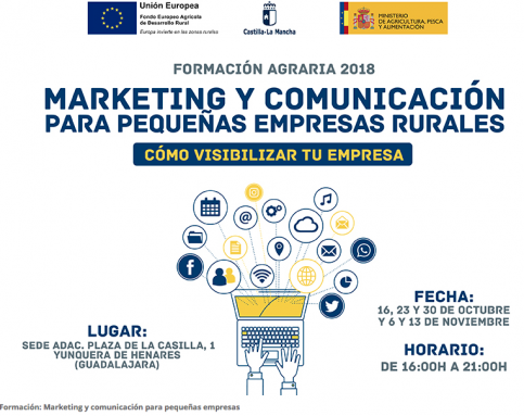 Nuevo curso 'Marketing y comunicación para pequeñas empresas rurales' de la Junta