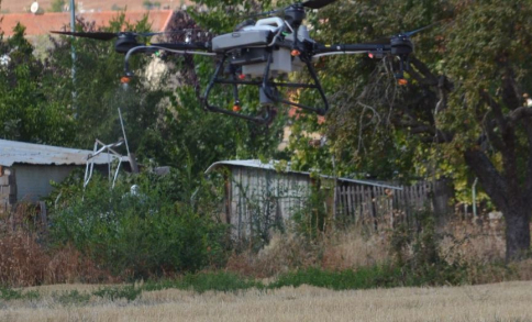 Drones sobrevuelan el campo de Marchamalo