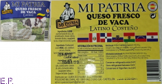 Consumo retira varios tipos de queso fresco de vaca tipo latino/costeño por venderse en establecimientos no autorizados