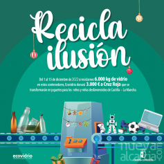 Azuqueca vuelve a sumarse a la campaña solidaria 'Recicla ilusión' de Ecovidrio para que Cruz Roja entregue juguetes a familias vulnerables