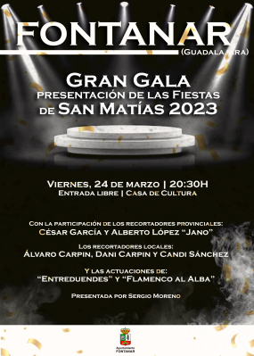 Cartel de la gala.