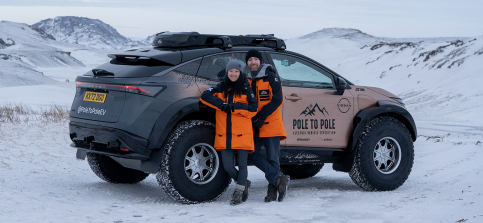 El viaje está en marcha: Comienza la épica expedición en vehículo eléctrico de Polo a Polo