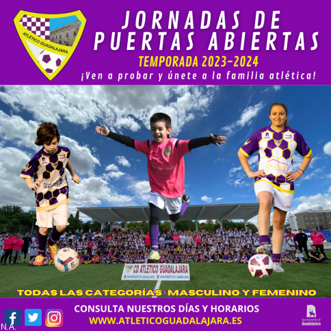 El Atlético Guadalajara abre el periodo de pruebas de acceso para la captación de jugadores