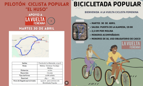 Actividades de bienvenida a la Vuelta Ciclista Femenina en Molina de Aragón
