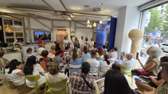Brihuega presenta su programa de actos para la Floración de la Lavanda en la Gran Vía de Madrid