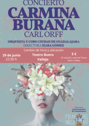 El concierto de Carmina Burana se traslada al Buero Vallejo debido a la probabilidad de lluvia