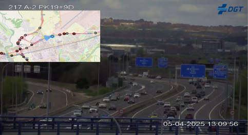 Corte en acceso de A-2 sentido entrada a Madrid