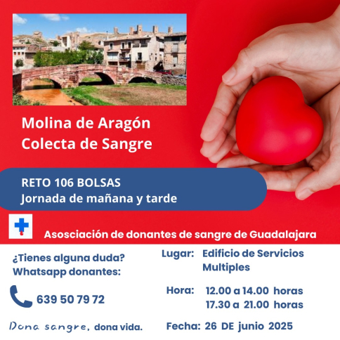 Molina de Aragón se prepara para una gran colecta de sangre