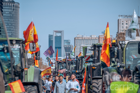 Agricultores de Guadalajara se suman con 70 tractores a la gran protesta del campo en Madrid