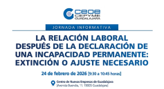 Jornada informativa sobre la relación laboral después de la incapacidad permanente