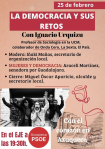 Azuqueca acoge el 25 de febrero un acto sobre los retos de la democracia con el sociólogo Ignacio Urquizu