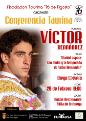 Víctor Hernández protagoniza en Brihuega una conferencia sobre sus retos en Las Ventas y la temporada 2026