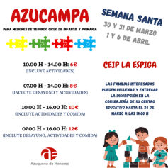 Abierta hasta el día 24 la inscripción en Azucampa de Semana Santa