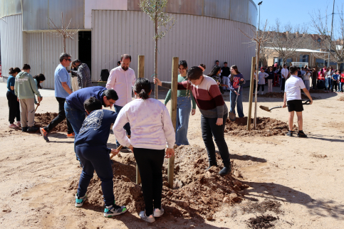 Azuqueca blinda el bienestar y la convivencia en el CEIP Siglo XXI con la plantación de quince árboles para sus patios inclusivos