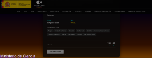Captura de la web del ministerio