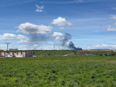 Incendio en una nave de Fuentelahiguera de Albatages