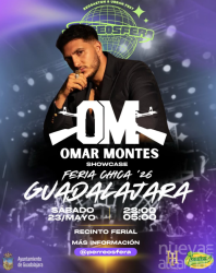 Omar Montes actuará en Guadalajara el 23 de mayo dentro de la Feria Chica 2026
