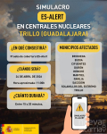 Simulacro de prueba de activación del  sistema ES-Alert ante una emergencia en  torno a la central nuclear de Trillo
