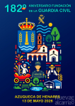 Azuqueca acogerá el 13 de mayo el acto del 182 aniversario de la Guardia Civil en Guadalajara