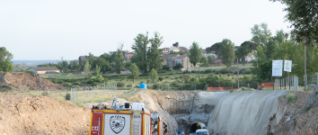Derrumbe en la mina Santa Catalina de Hiendelaencina