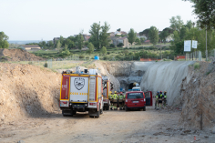Derrumbe en la mina Santa Catalina de Hiendelaencina