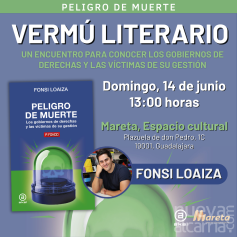 Fonsi Loaiza protagonizará este domingo un vermú literario en Mareta