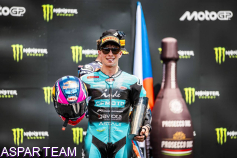David Alonso roza la victoria en Brno y firma su mejor actuación del año en Moto2