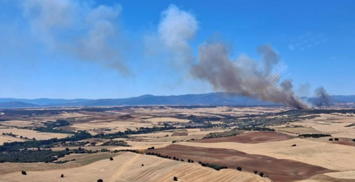 El incendio forestal en Robledillo de Mohernando alcanza nivel 1 y obliga a cortar la GU-199