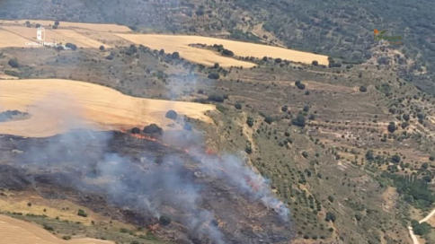 Un incendio forestal en Budia moviliza 11 medios y 43 efectivos del Plan Infocam