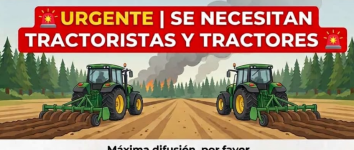 Un mensaje viral pide a los tractoristas que colaboren frente al incendio de La Mierla