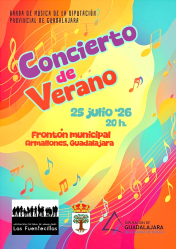 Concierto de verano de la Banda de Música de la Diputación en Armallones