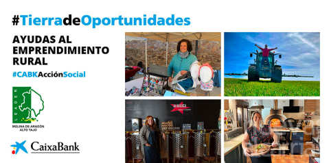 CaixaBank y el GDR Asociación de Desarrollo Rural Molina de Aragón - Alto Tajo premian cuatro iniciativas emprendedoras en la comarca
