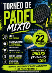 Torneo mixto de pádel en Corduente el 22 de agosto