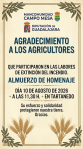 Agradecimiento a los agricultores que participaron en las labores de extinción del incendio de Selas