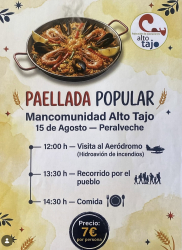 Paellada popular en Peralveche el 15 de agosto