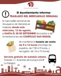 Desde este miércoles, el mercadillo semanal de Azuqueca se instala junto al complejo San Miguel