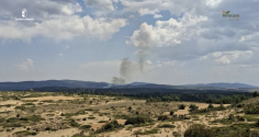 Incendio entre Checa y Orea obliga al corte de la carretera y al desalojo de la Torre de Alcoroches