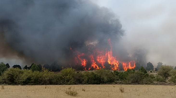 Un incendio en El Recuenco activa el nivel 1 mientras se suceden avisos de otros fuegos en la comarca