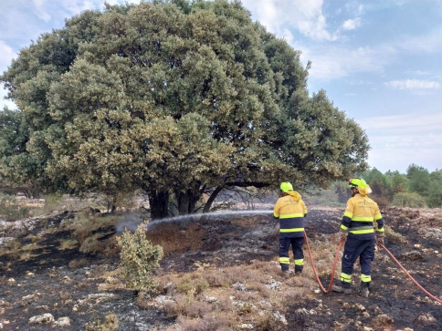 El incendio de El Recuenco queda perimetrado tras afectar a 58 hectáreas y baja a nivel 0 de emergencia 
