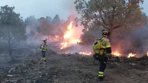 SEGUNDO SUSTO EN UNA SEMANA: Un contenedor de cenizas arde junto a una vivienda en El Recuenco