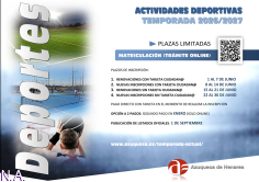 Este martes se publican los listados de la temporada deportiva 2026/2027 de Azuqueca