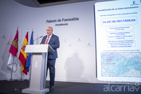 Castilla-La Mancha moviliza 22,5 millones para la reconstrucción de la zona afectada por el incendio de La Mierla