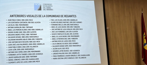 La Comunidad de Regantes del Canal  del Henares celebra cien años de gestión colectiva del agua mirando al futuro