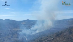 Incendio forestal activo en El Cardoso de la Sierra con 47 efectivos desplegados