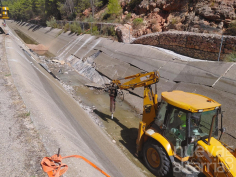 La Confederación Hidrográfica del Tajo inicia la reparación de una rotura en el acueducto Tajo-Segura en Almonacid de Zorita