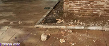 El Ayuntamiento de Guadalajara analizará el origen del desprendimiento en la Puerta de Bejanque para determinar si requiere una obra mayor