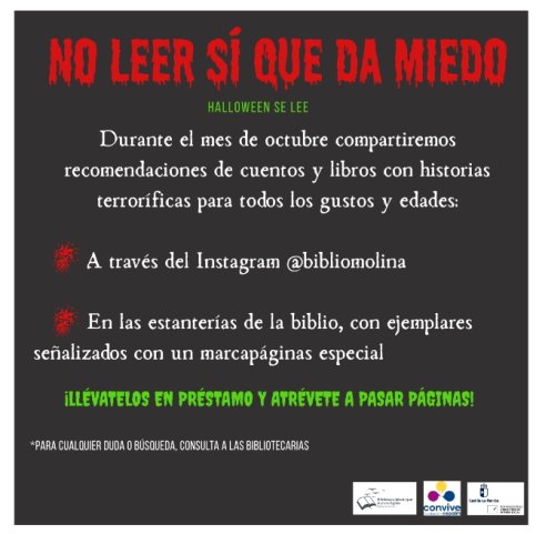 La Biblioteca de Molina invita a descubrir historias terroríficas