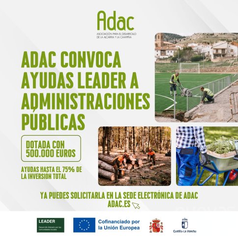 ADAC convoca una nueva ayuda LEADER para administraciones públicas dotada con 500.000 euros